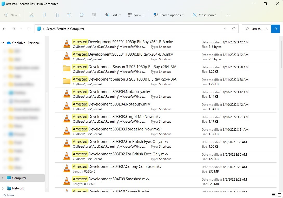 searching for a video file explorer