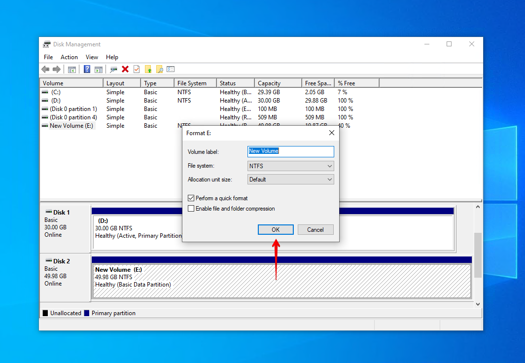 تأكيد التهيئة.