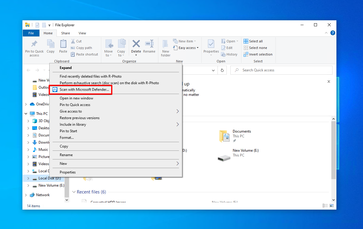 إجراء فحص سريع.