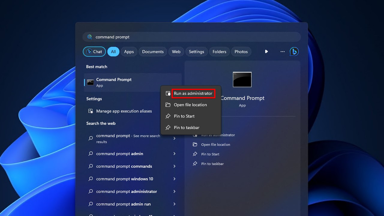 lanciare prompt dei comandi