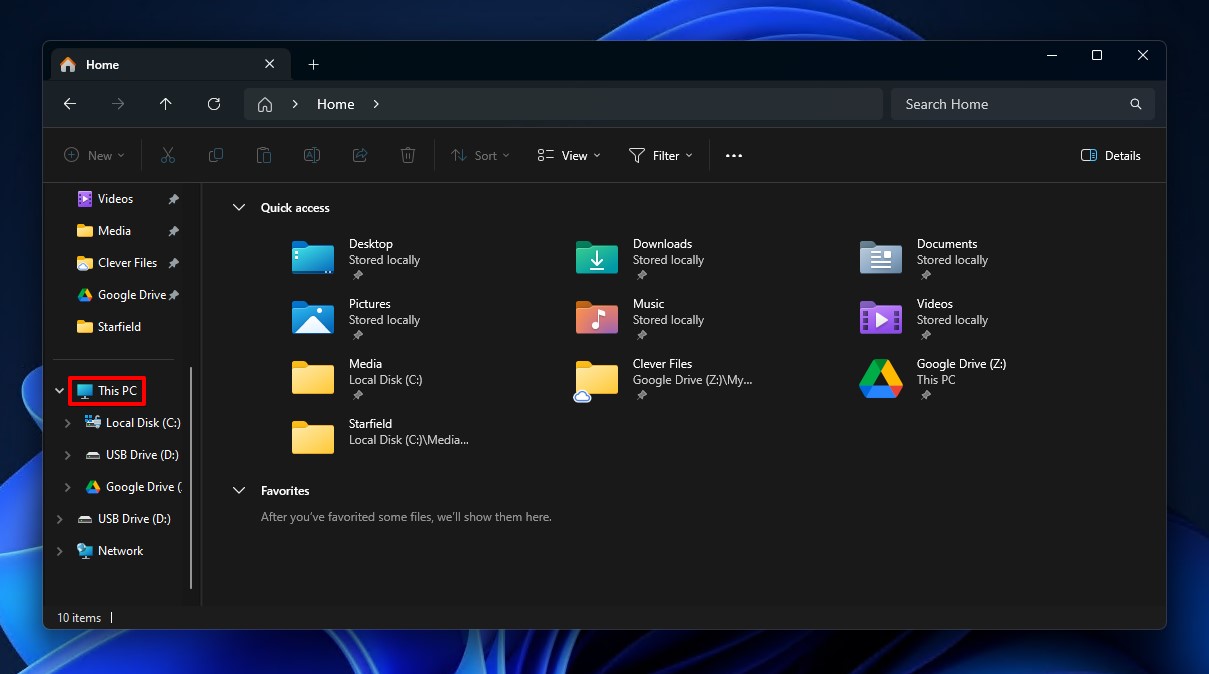 navigare a questo pc in esplora risorse