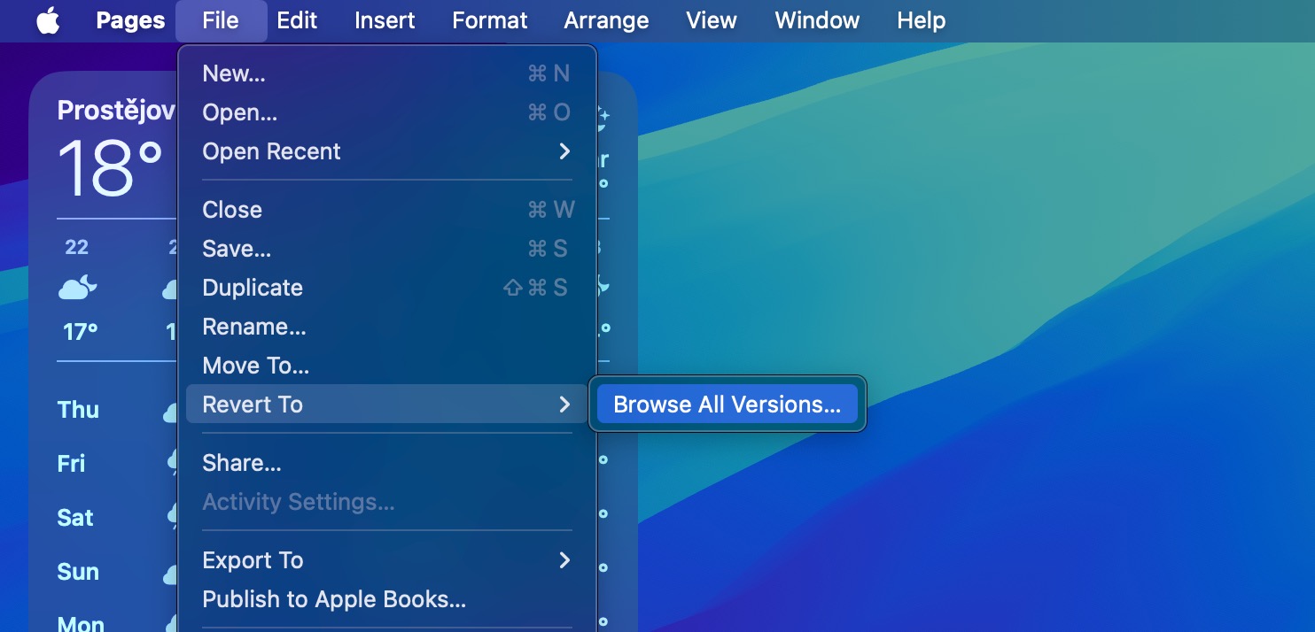 browse all versions pages
