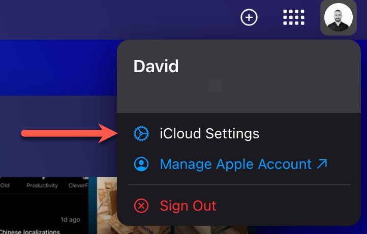 icloud settings