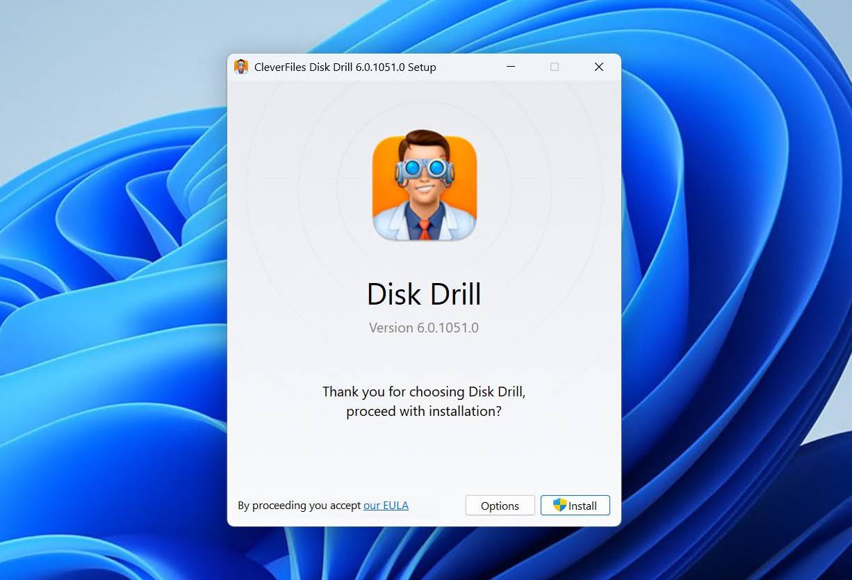 Installing Disk Drill.