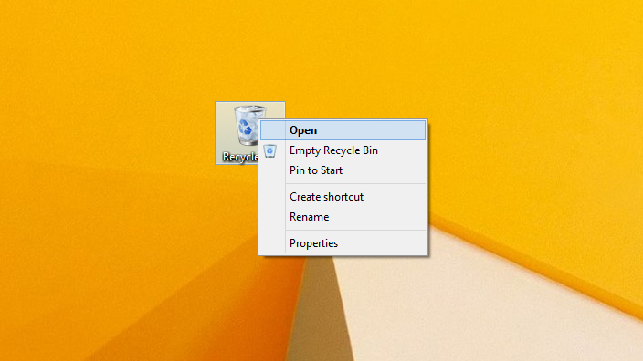 open recycle bin