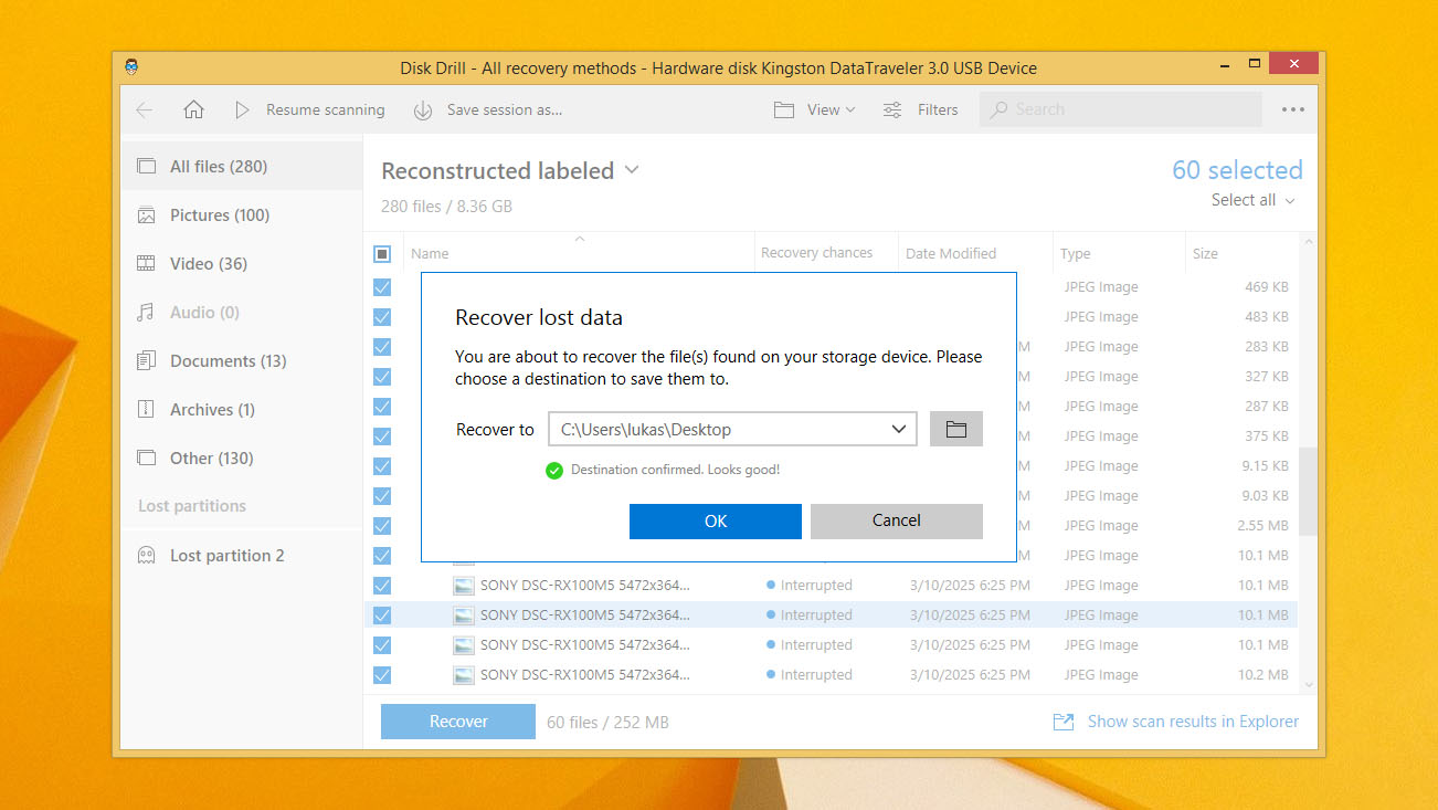 select recovery path
