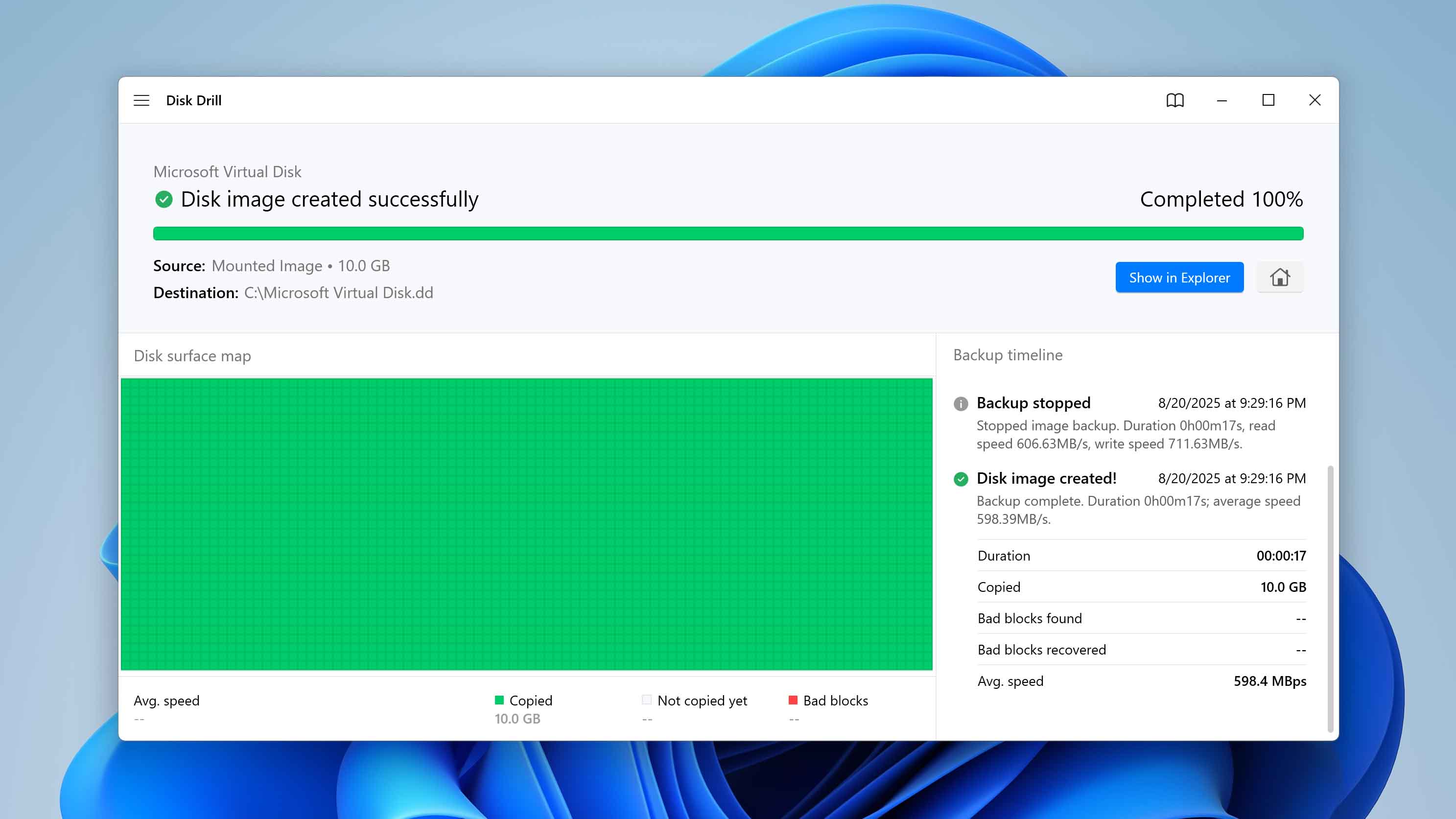 backup creation process