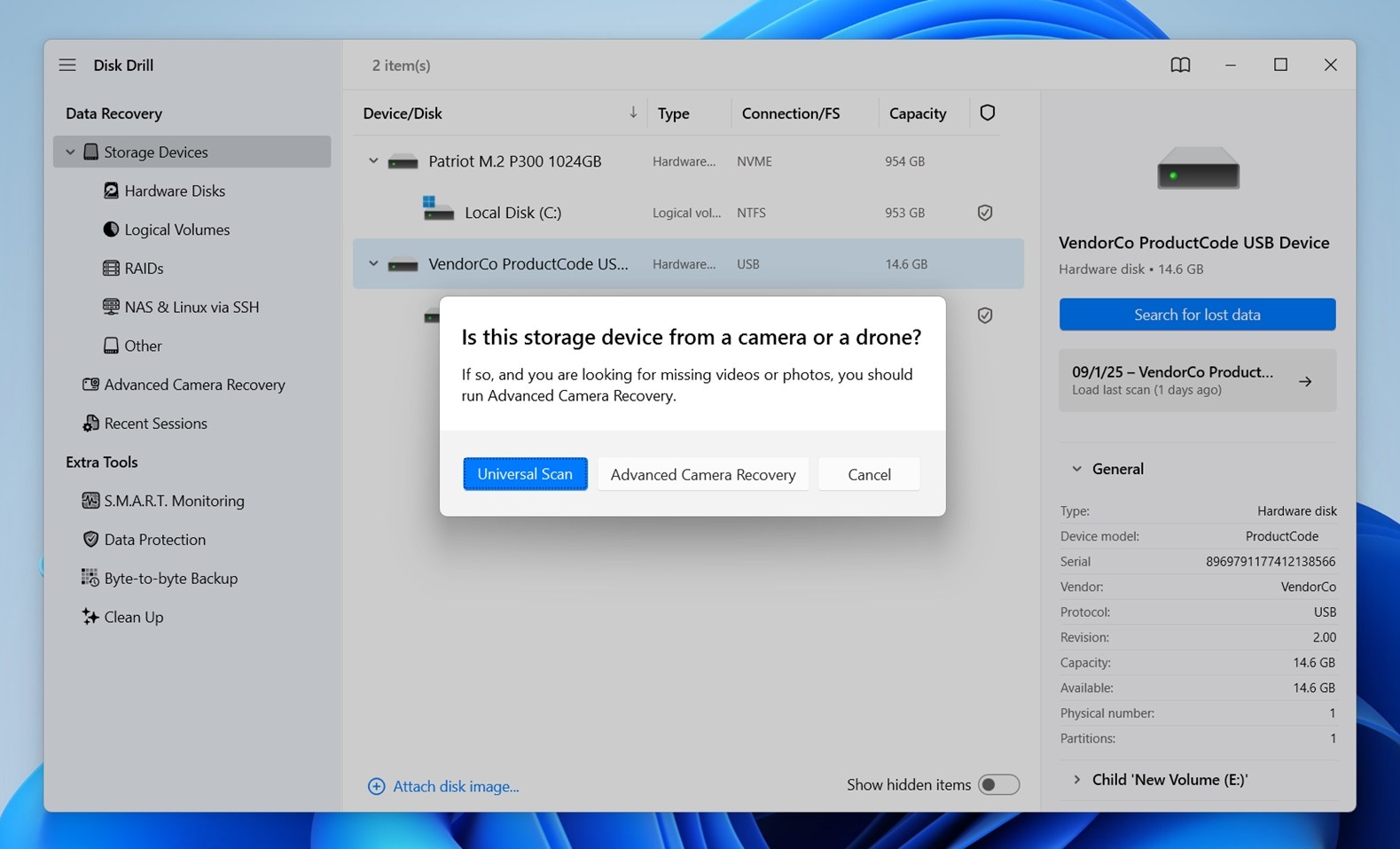 Go with Universal Scan