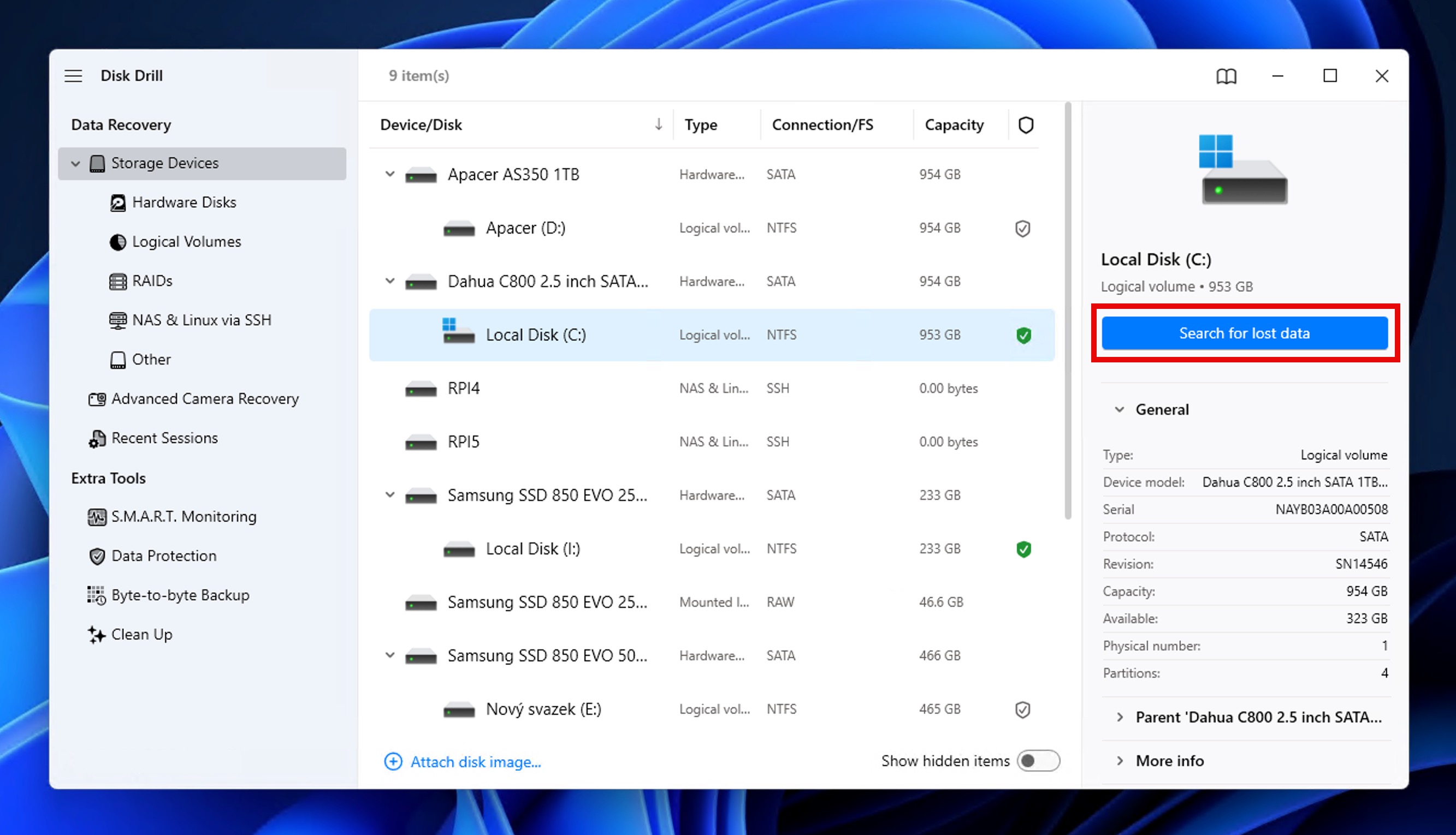 disk drill search for lost data windows 11