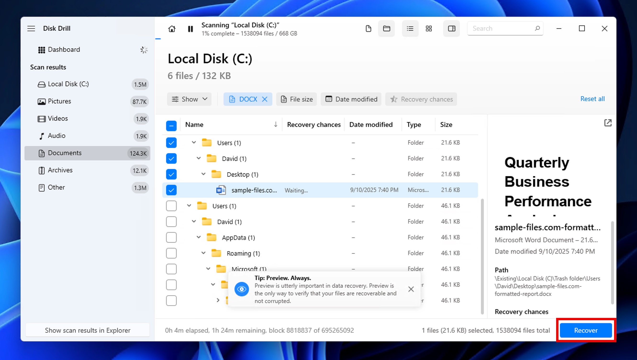 docx disk drill recover