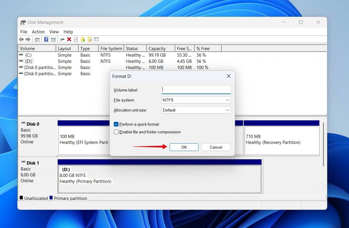 The format settings.