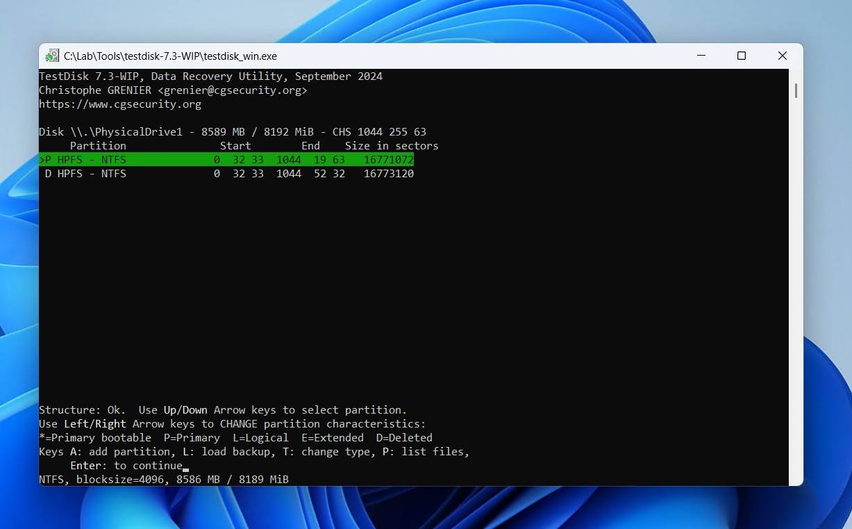 The found partition.