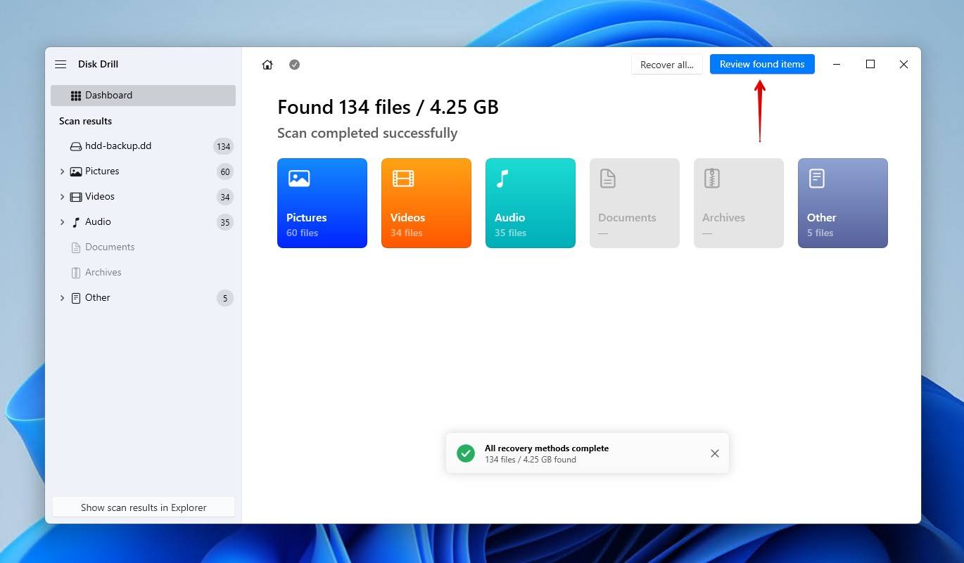 Reviewing the found data.