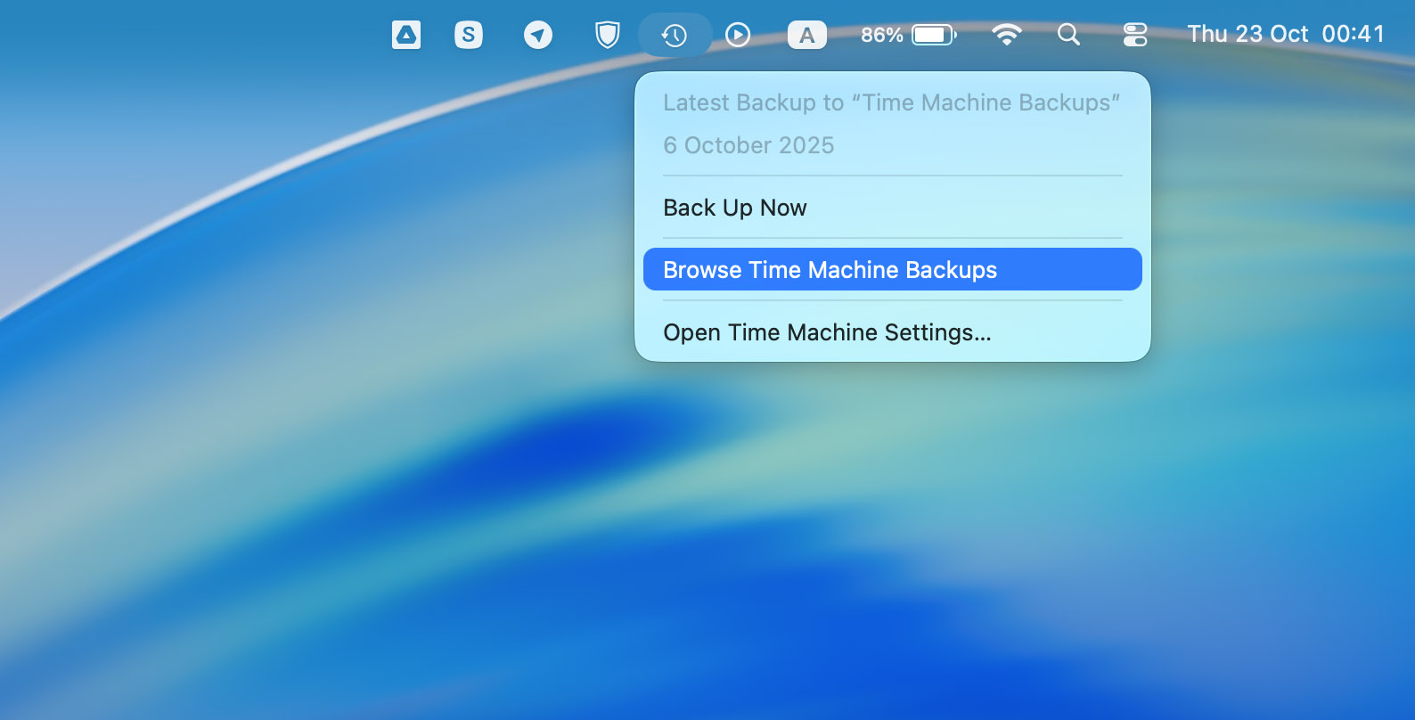browse time machine backups