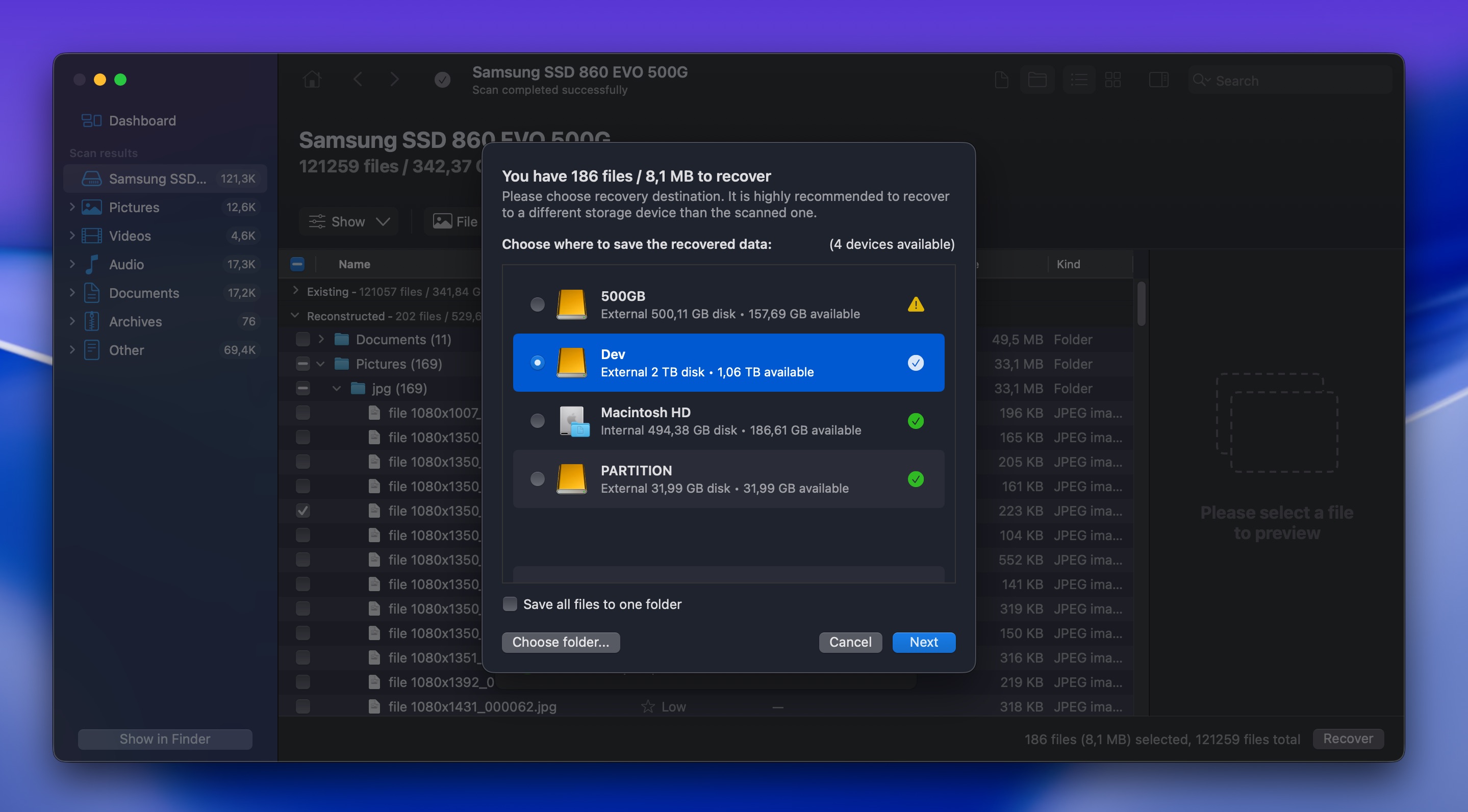 disk drill recovery destination tahoe