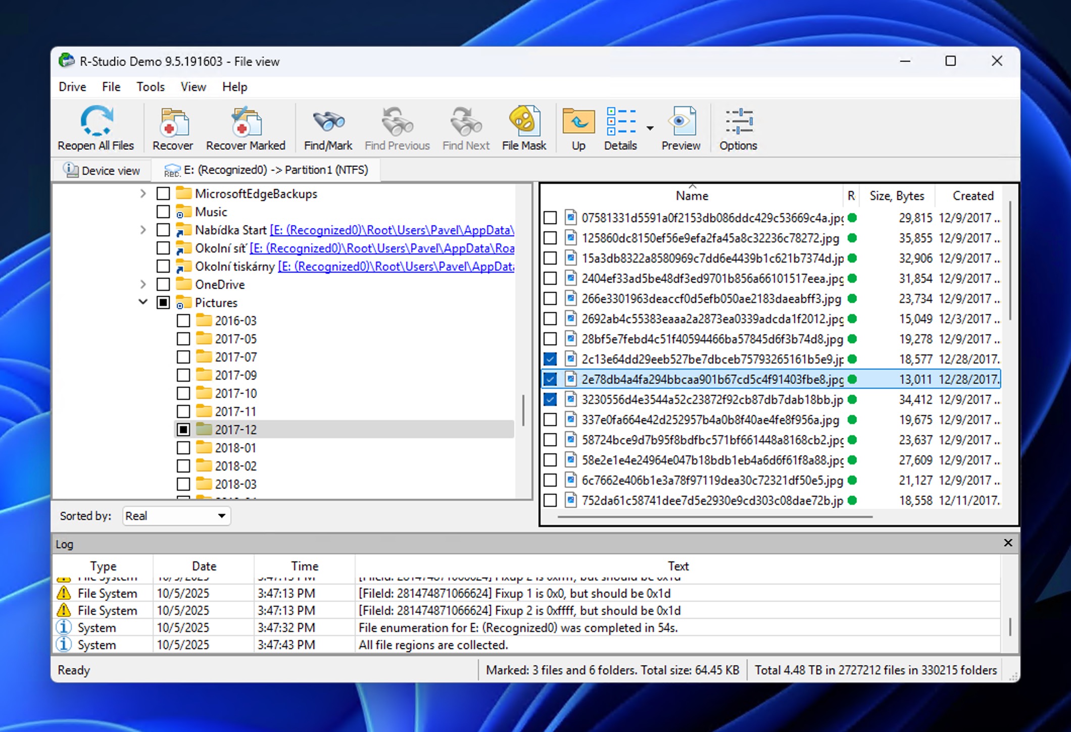 r-studio found photos windows