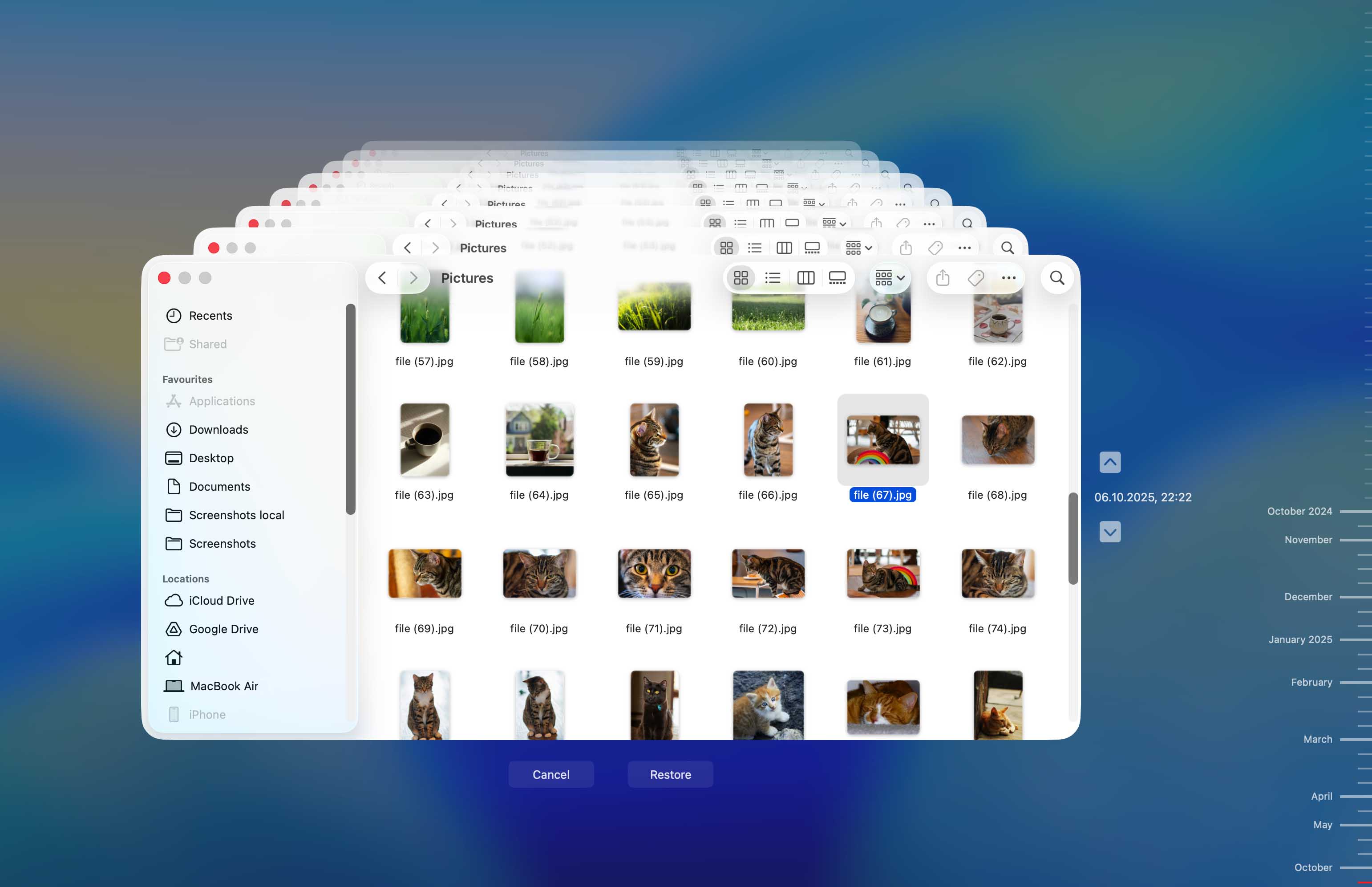 recover files with time machine