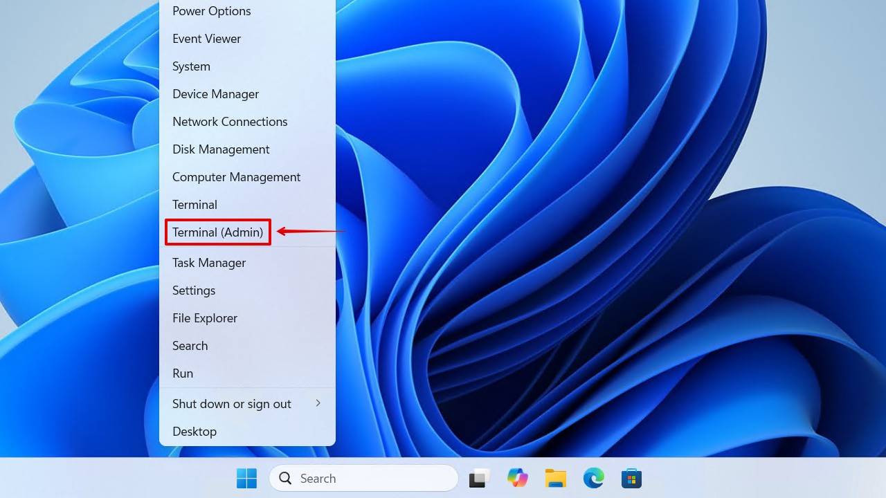 Opening elevated Terminal.