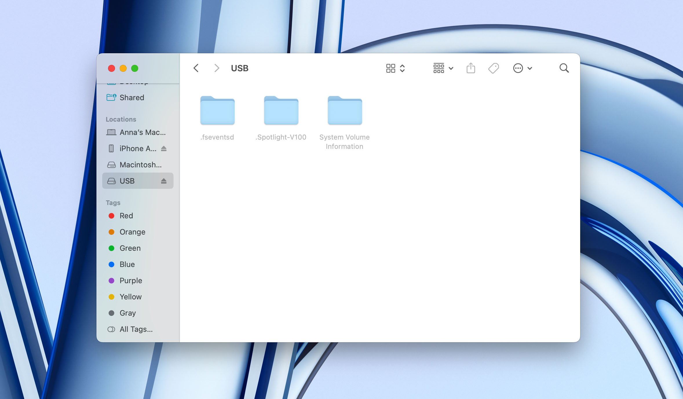 hidden files after command