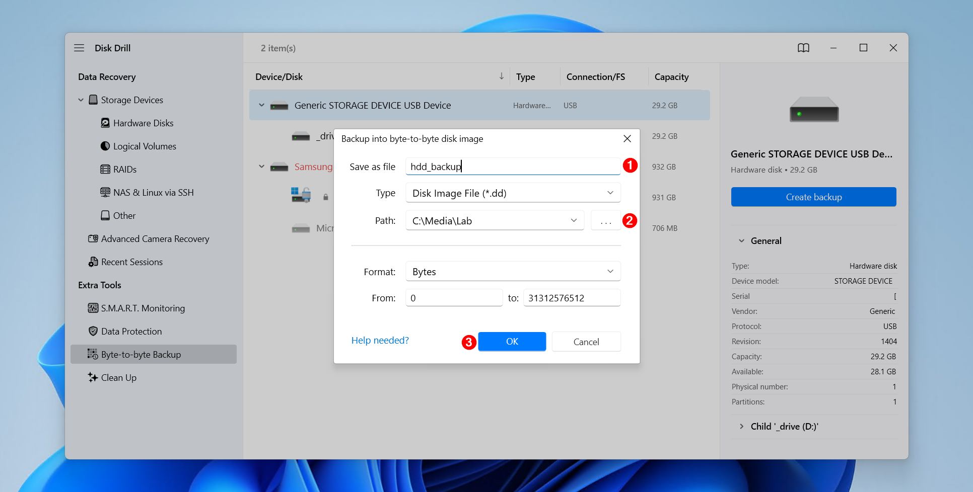 The backup configuration.