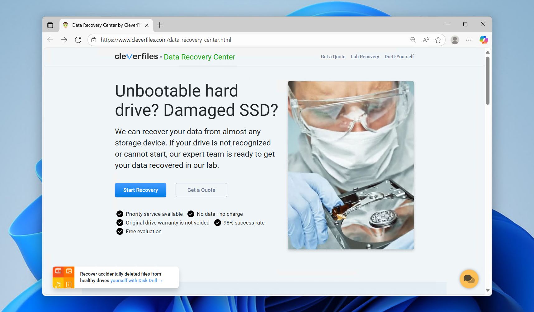 A data recovery service.