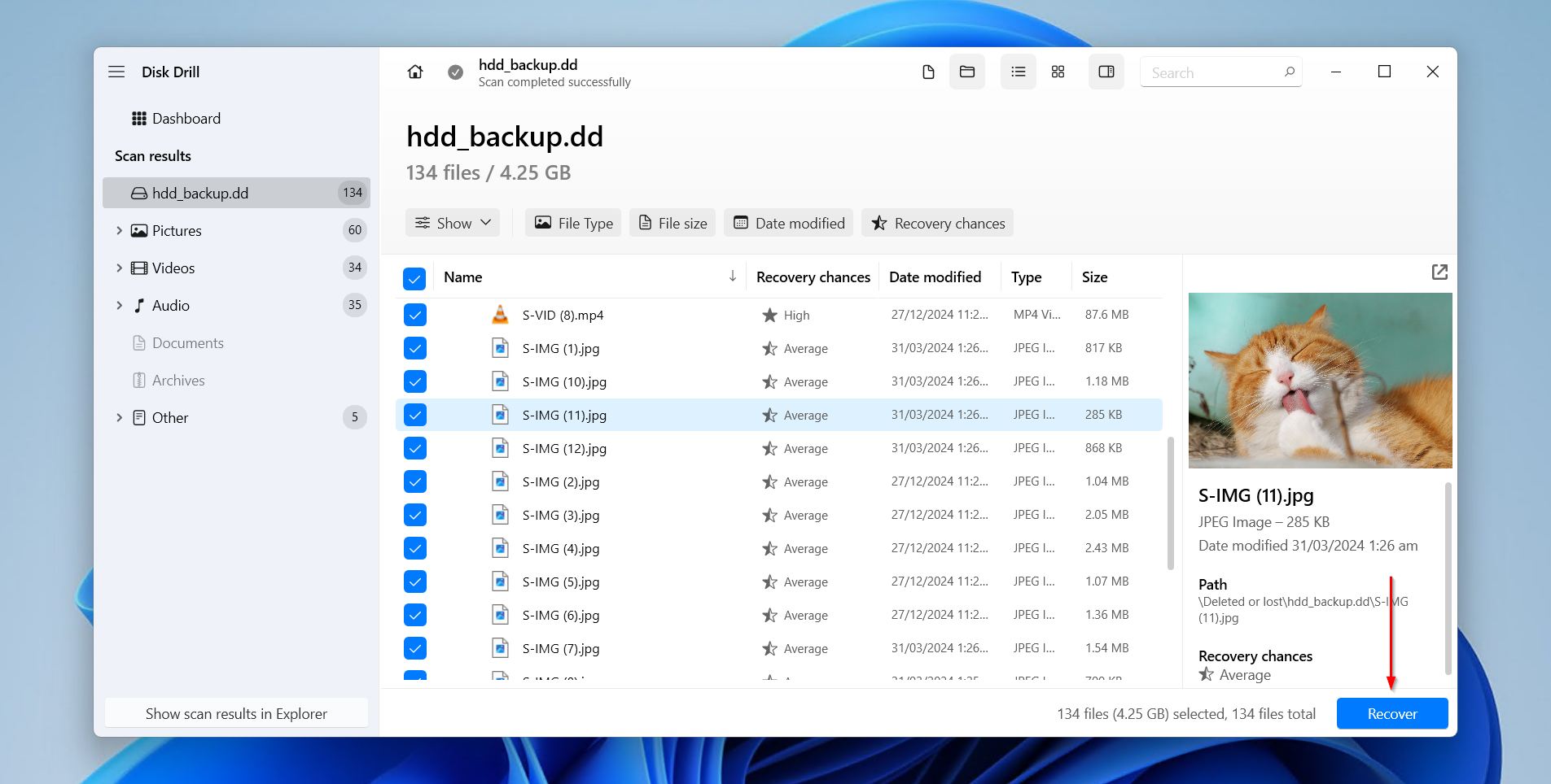 Recovering data from the corrupted HDD.