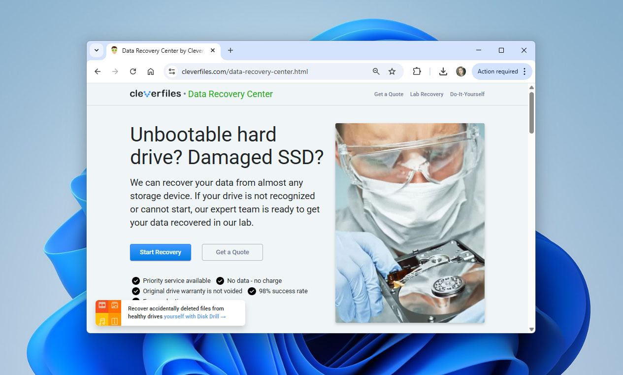 data recovery center by cleverfiles