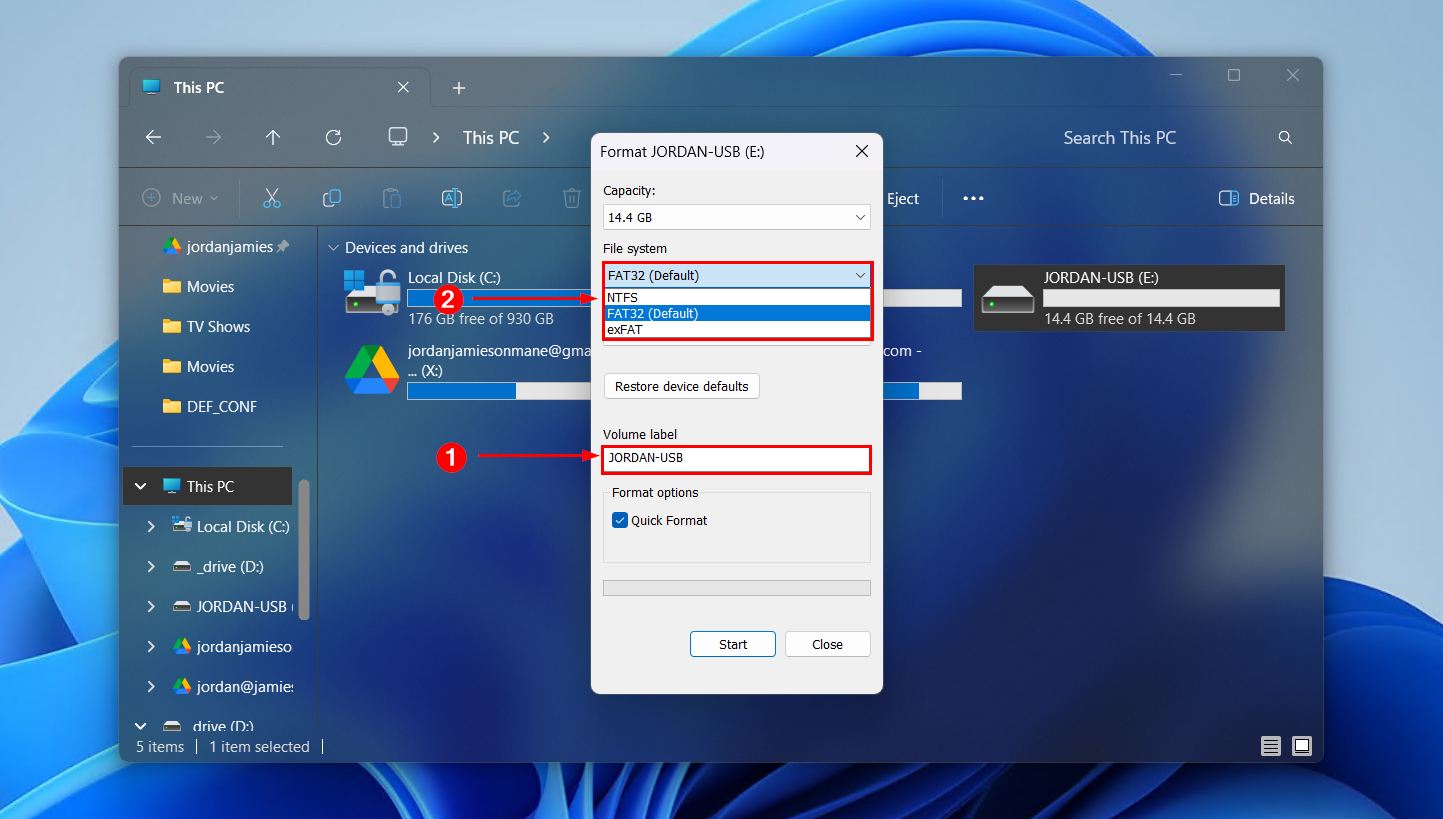 The new volume label.