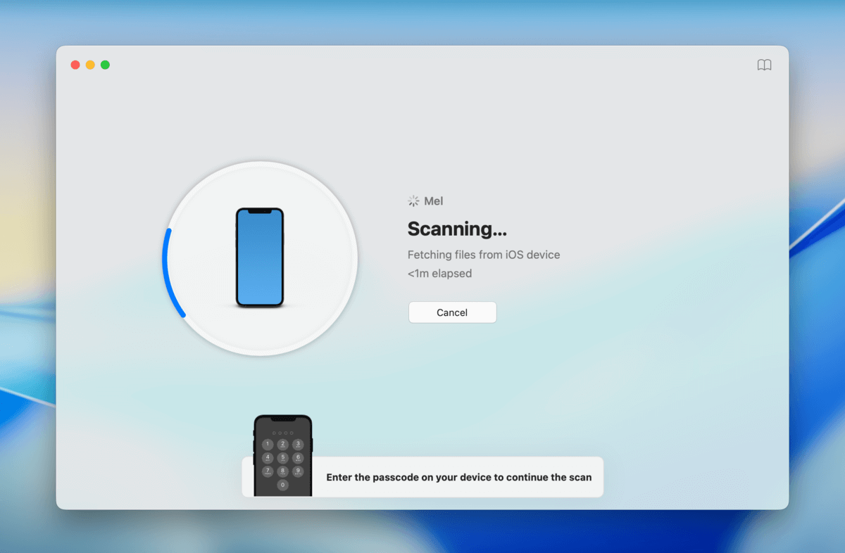 passcode window in disk drill