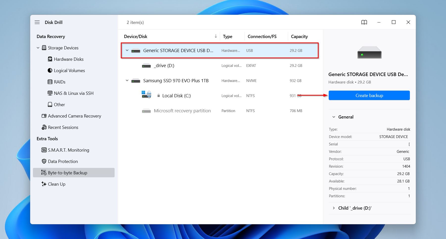 Backing up the dead HDD.