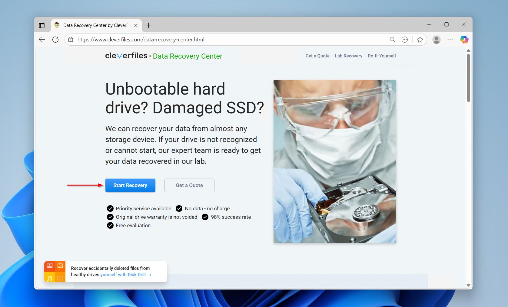 Starting professional recovery.