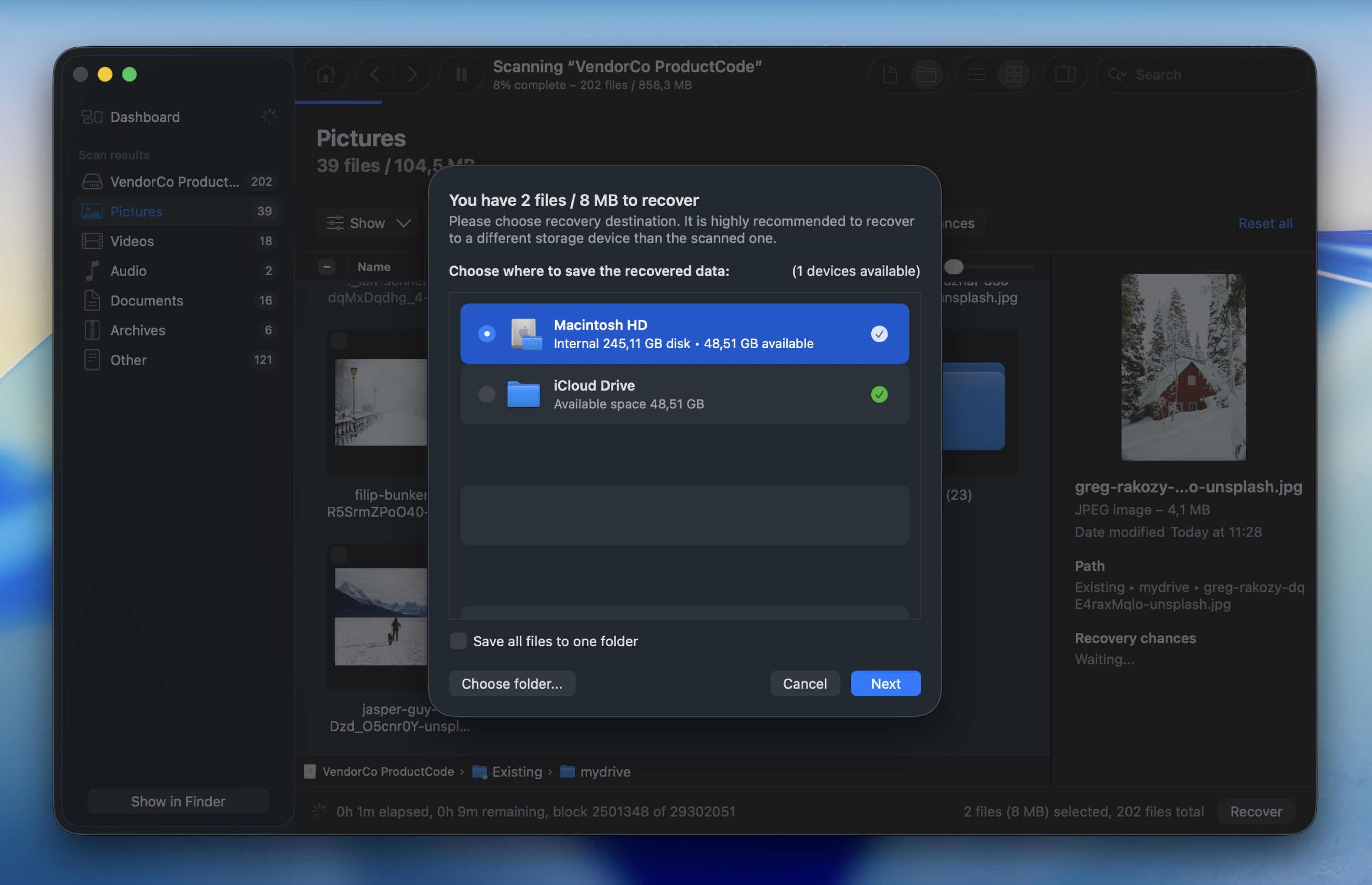 Choose a destination