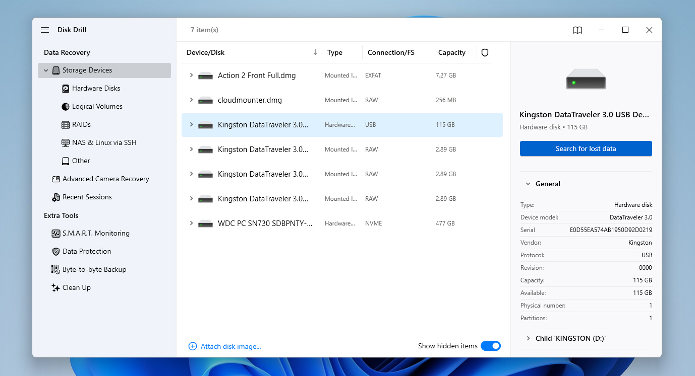 select drive from disk list