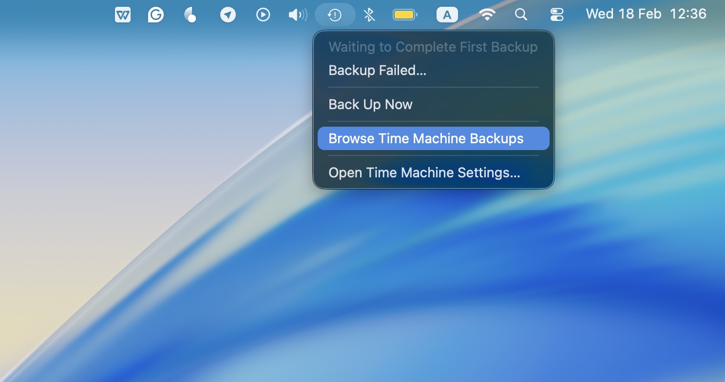 Browse Time Machine Backups