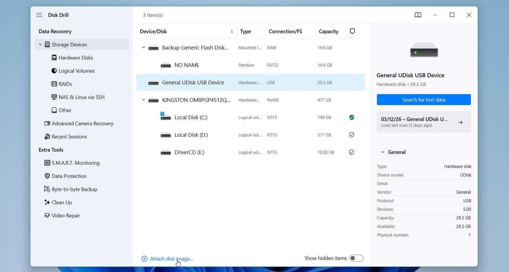 Disk Drill attach image