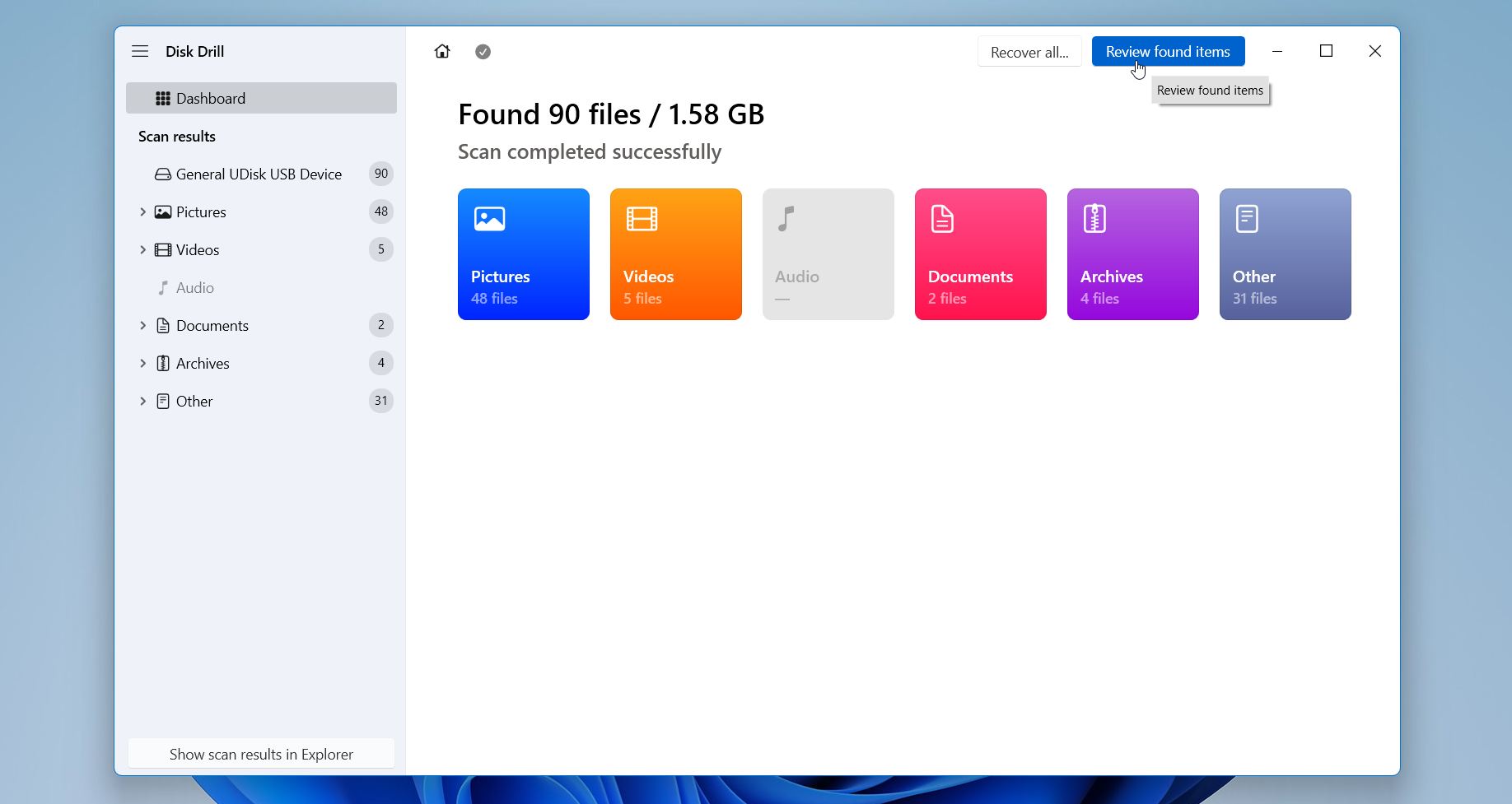 Disk Drill found items