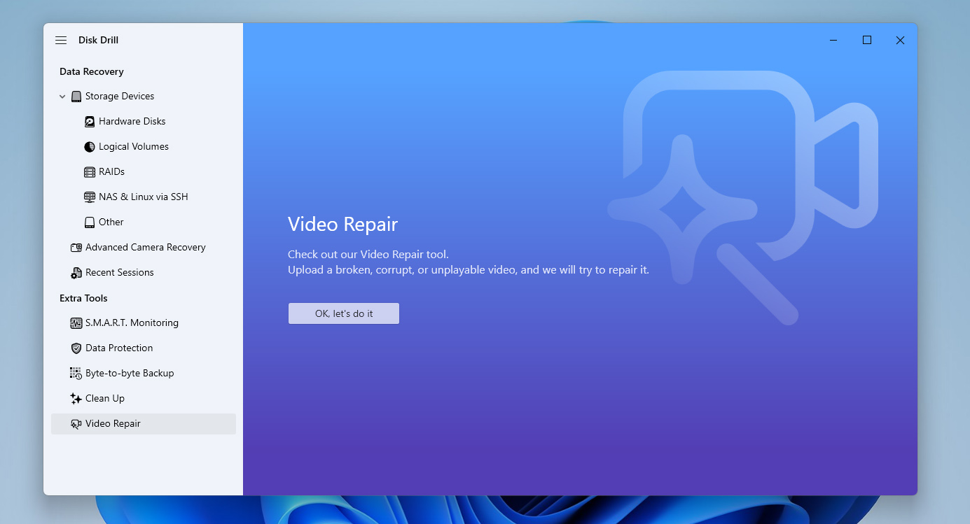 disk drill video repair