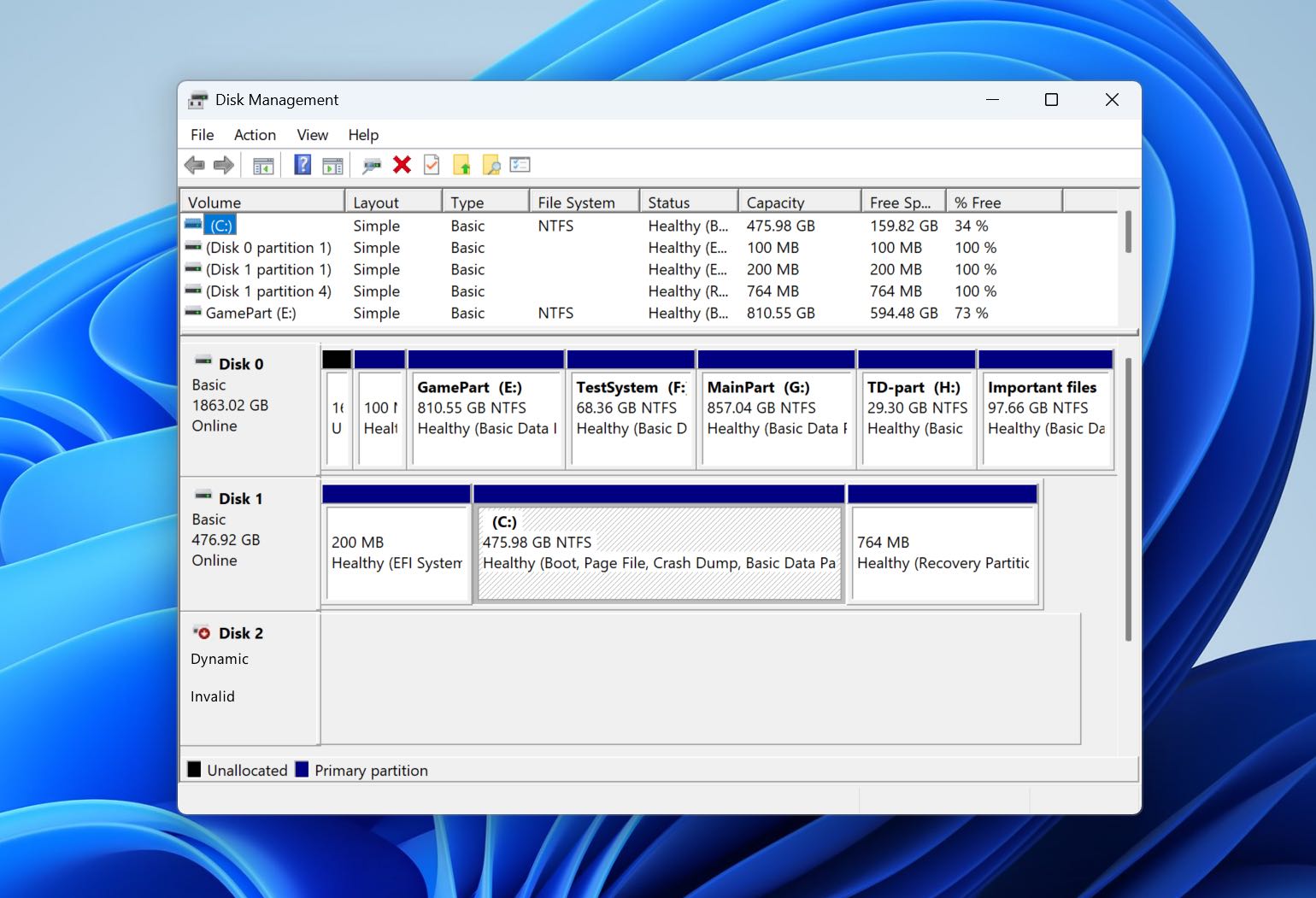 dynamic drive invalid error
