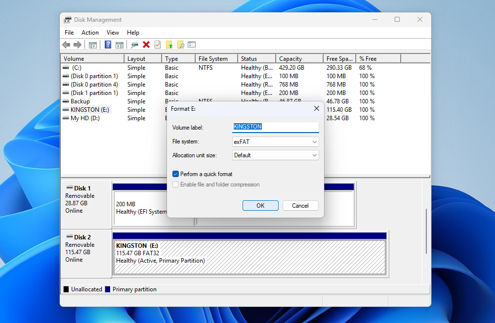 configure format options