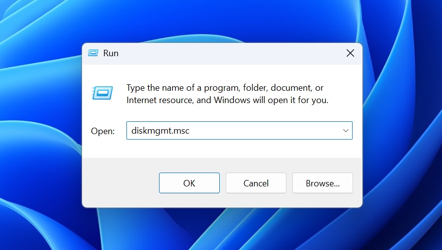 run disk management
