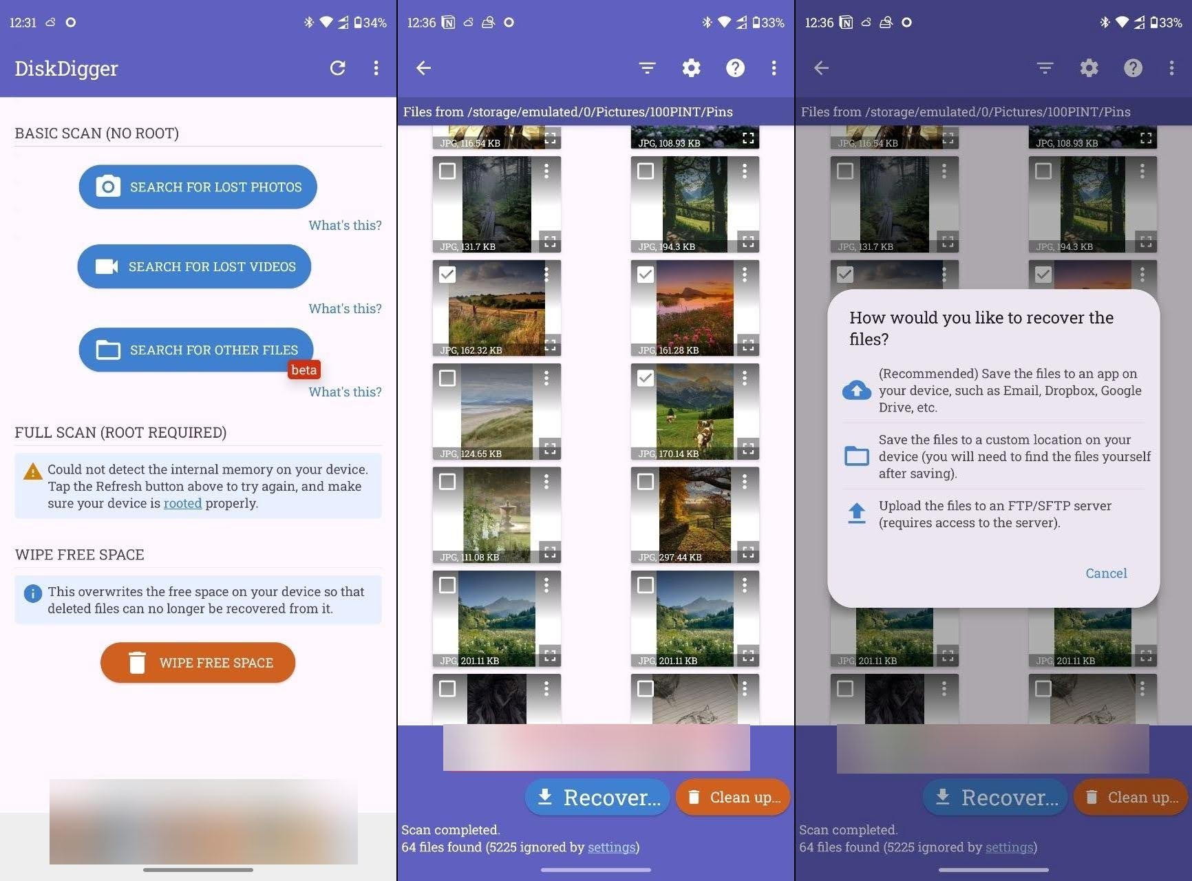 Recover files without the computer