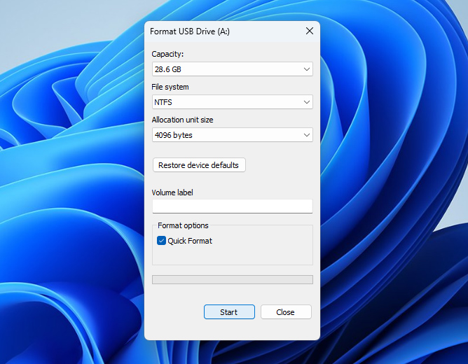 configure format options