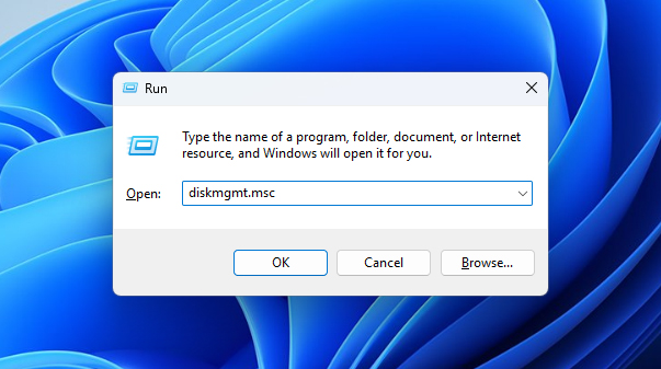 run disk management
