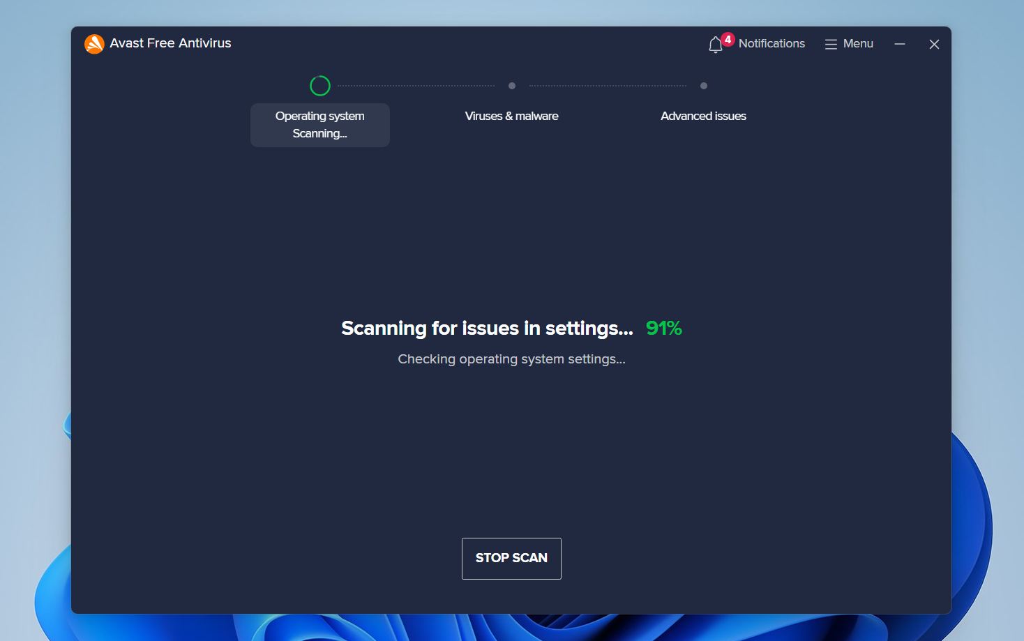 Antivirus scan