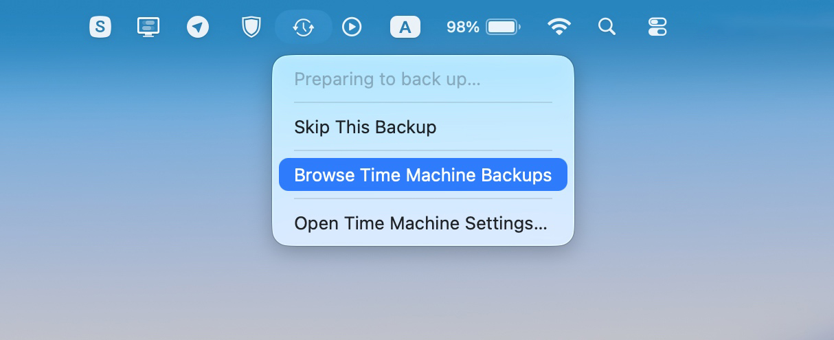 browse time machine backups