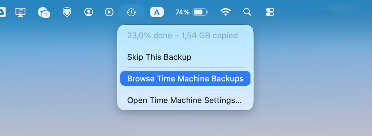 browse time machine