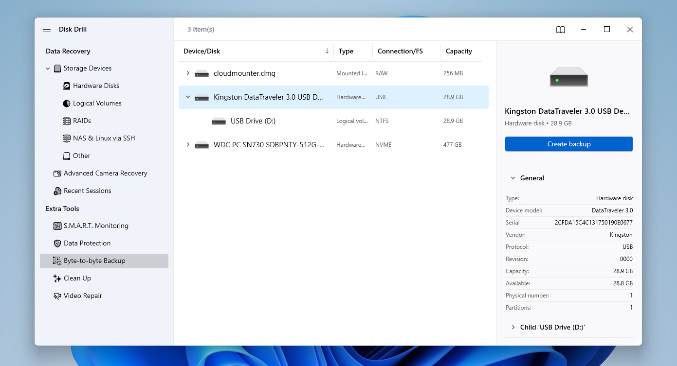 create image of usb drive