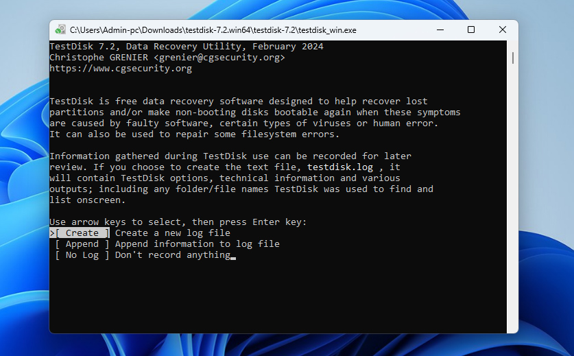 create new log file