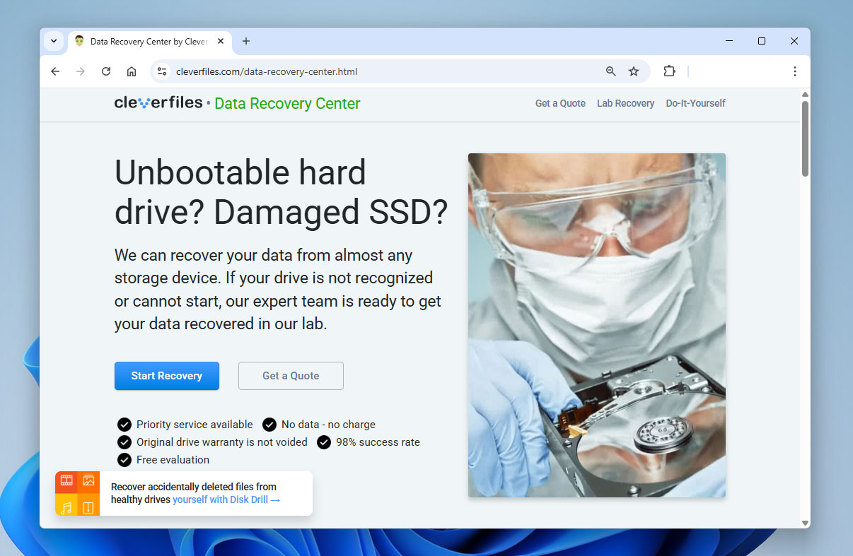 data recovery center by clever files