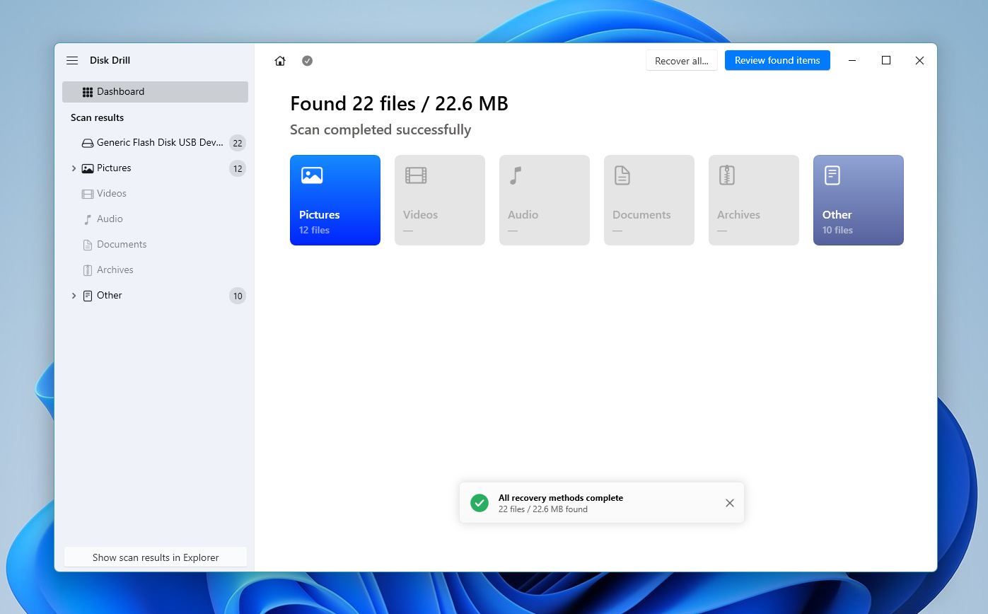 Disk Drill review found itmes